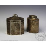 A late Victorian silver tea caddy, of octagonal form, William Hutton and Sons, London 1897,