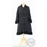 A ladies black Dolman coat, circa 1880s,