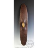A Western Australian Aboriginal tribal carved wood parrying shield,