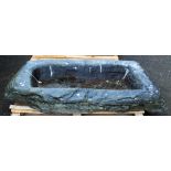 A 19th century rustic slate garden trough,