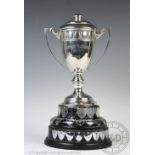 The 'George Brookes Trophy', a two handled George V silver trophy,