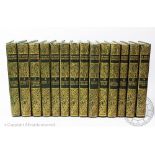 THE WORKS OF WILLIAM SHAKESPEARE, edited by Henry Irving, 14 vols, with green Art Nouveau bindings,