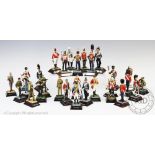 A collection of twenty nine painted metal military figures,