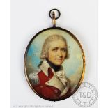 English School - late 18th - of Naval interest, Watercolour on ivory portrait miniature,