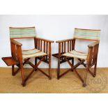 A pair of 1950's vintage folding chairs,