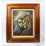 Jose Echave (1927-), Spanish, Two head studies, Oil on canvas, 35cm x 27cm,