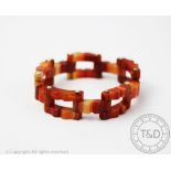 A Victorian carnelian bracelet circa 1875,