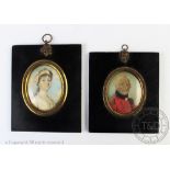 English School - early 19th century - of Naval interest, Watercolour on ivory portrait miniature,