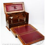 A Victorian oak writing / stationery box,