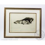 Cecil Aldin (1870-1935), Etching, Pekingese lying down in front of a cushion,
