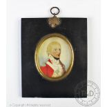 English School - late 18th century of naval interest, Watercolour on ivory portrait miniature,