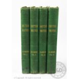 MORRRIS (REV F), THE NATURAL HISTORY OF BRITISH MOTHS, four vols, hand coloured plates, green cloth,