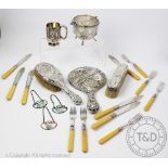 A selection of silver and silver plated wares,