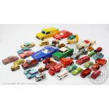 A collection of tin plates toy vehicles to include Dinky Toys, Corgi Toys, Lesney and others,