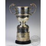 An Edwardian two handled silver competition trophy, Skinner & Co London 1904,