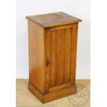 An Edwardian stained pine pot cupboard, 74cm H x 40cm W x 33cm D Provenance: Clynog Farmhouse,