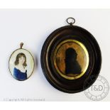 English School - late 18th / early 19th century, Watercolour on ivory portrait miniature,