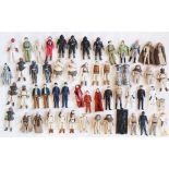 A collection of Star Wars figures, mostly 1980's, to include, Leia Bespin gown, Rebel Soldier Hoth,