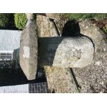 A near pair of 19th century sandstone staddle stones,