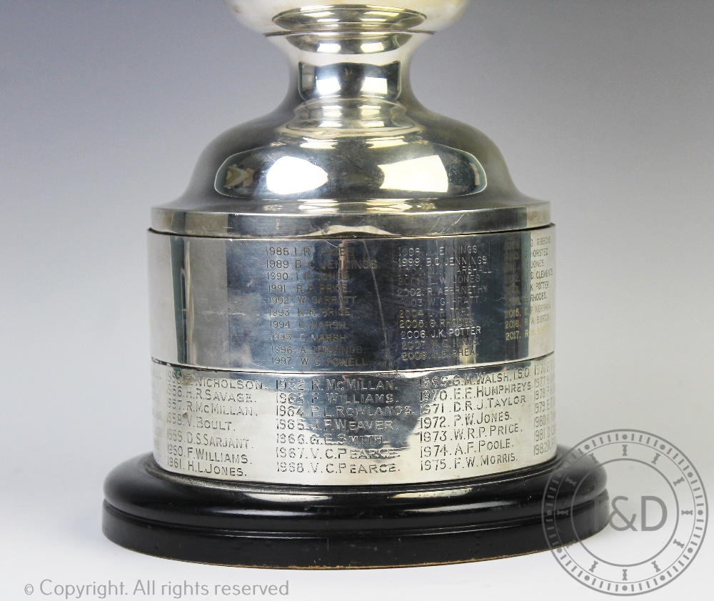 'The Royal Salop Infirmary Cup', a large George V two handled silver trophy, Robinson & Co, - Image 4 of 4