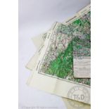 Four World War II War Office maps, titled Halle, Hannover, Osnabruck and Magdeburg,