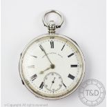 A George V silver open face pocket watch, Wainwright & Son Ormskirk movement, No.