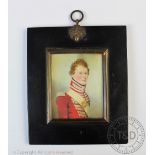 English School - early 19th century - of naval interest, Watercolour on ivory portrait miniature,