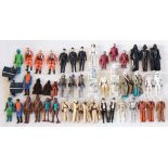 A collection Star Wars figures, mostly 1970's to include, Luke Skywalker with yellow lightsaber,