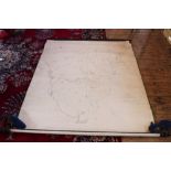A large 19th century linen backed map - A PLAN OF THE PARISH OF WORFIELD IN THE COUNTY OF SALOP,