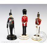 Three Michael Sutty limited edition military figures, 'Welsh Guards 1980's', No 84/250, 21.