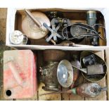 A large selection of vintage items, to include a pair of Bing prism Mk 5 binoculars,