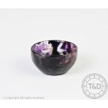 A Derbyshire Blue John bowl, of plain polished circular form,