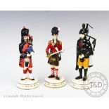 Three Michael Sutty limited edition military figures, 'Scots Guards The Major 1980's', No 101/250,