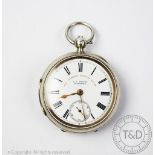 A Victorian silver 'The Express English Lever' open face pocket watch, Birmingham 1898,