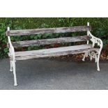 A Coalbrookdate style cast iron garden bench,