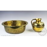 A 19th century brass dairy pan,