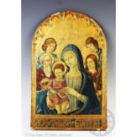 Italian School (late 19th/early 20th century), travelling icon depicting Madonna and Child,