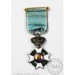 A Greek enamel Order of The Redeemer, in fitted case named for G Romanis,