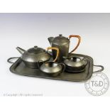 A Tudric Pewter Ware tea service circa 1950,