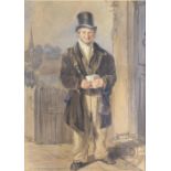 Alfred H Taylor - 19th century, Watercolour, Portrait of a postman, Signed lower left, 36.