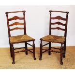A harlequin set of six 19th century 'Macclesfield' dining chairs,