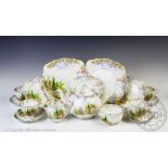 A Royal Albert Kentish Rockery pattern tea service, comprising; twelve teacups and saucers,