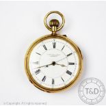 An 18ct gold open face pocket watch by Thomas Russell & Son, Chester 1900,