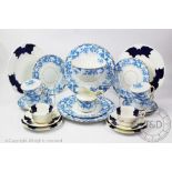 A Coalport batwing part tea service, comprising; eight tea cups, eight saucers,