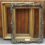A 19th century giltwood and gesso picture frame, aperture 80cm x 70cm, overall 119cm x 100,