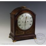 A Regency brass mounted mahogany fusee bracket clock by William Hanson believed to have originally