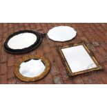 Nine decorative wall mirrors,