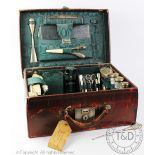 An Edwardian leather assembled silver dressing case, W G Sothers & Co, circa 1910,