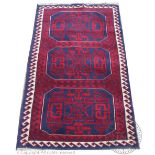 A Baluch type wool rug,