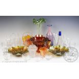 An assortment of glassware, 19th century and later,